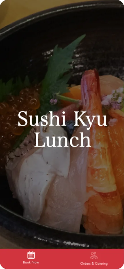 Sushikyu モバイル画面 Lunch